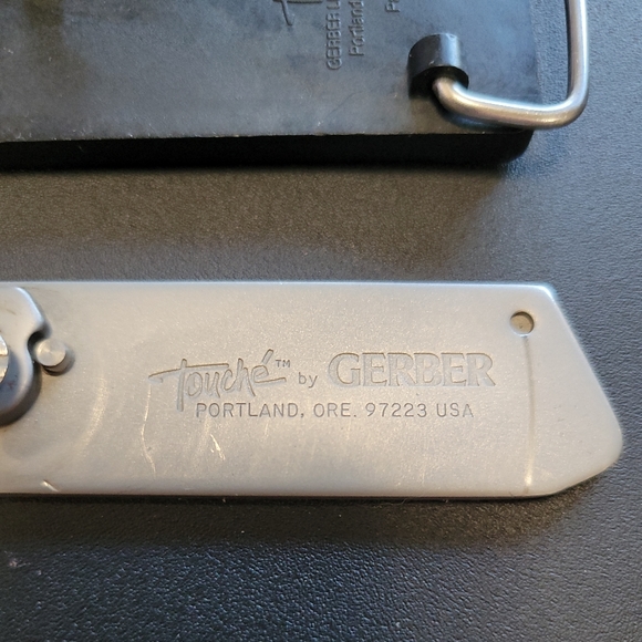 VINTAGE GERBER TOUCHE BELT BUCKLE COMPLETE - Picture 6 of 7